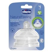 Chicco Natural Feeling Tetina Silicona Flujo Regulable +4 Meses 2 Unidades